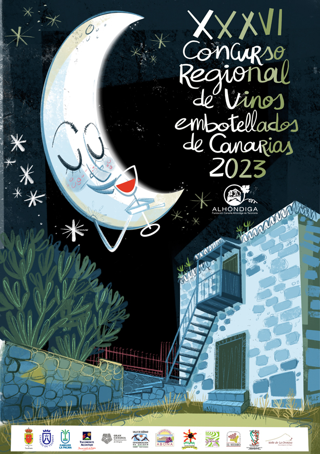 Carteleria concurso regional de vinos embotellados de Canarias